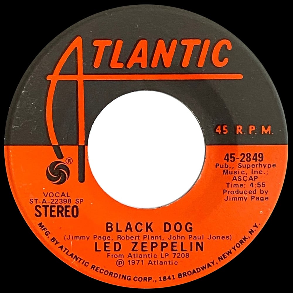Single <br>USA (45-2849) <br>Black Dog / Misty Mountain Hop (#02) - Image 2