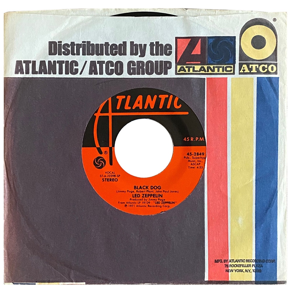 Single <br>USA (45-2849) <br>Black Dog / Misty Mountain Hop (#05)