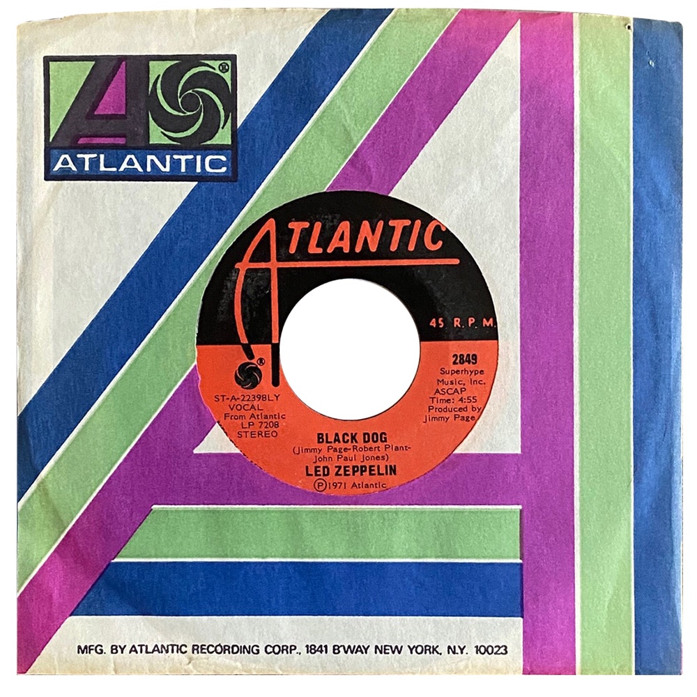 Single <br>USA (45-2849) <br>Black Dog / Misty Mountain Hop (#09)