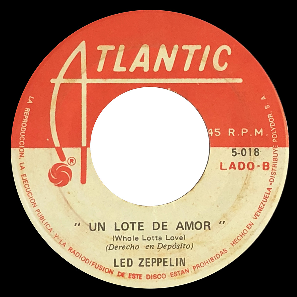 Single <br>Venezuela (5-018) <br>Immigrant Song / Whole Lotta Love (#1) - Image 2