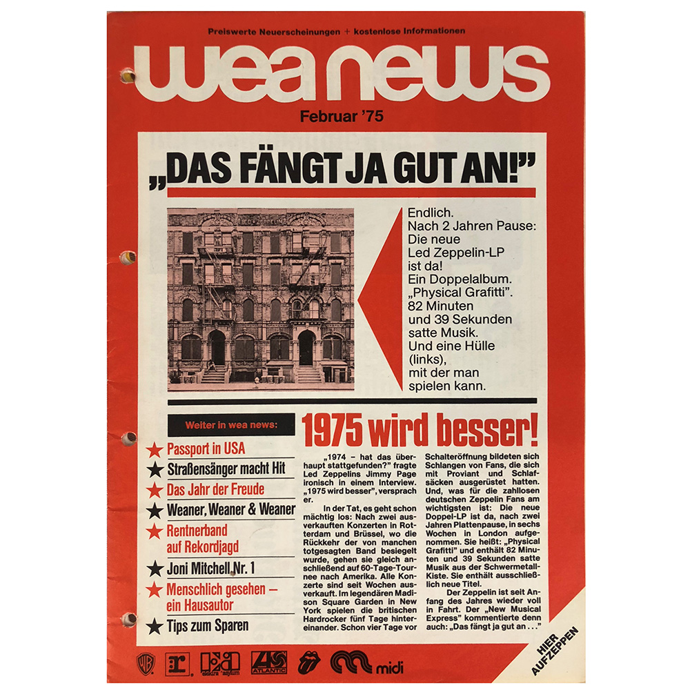 Magazine <br>WEA News (1975)