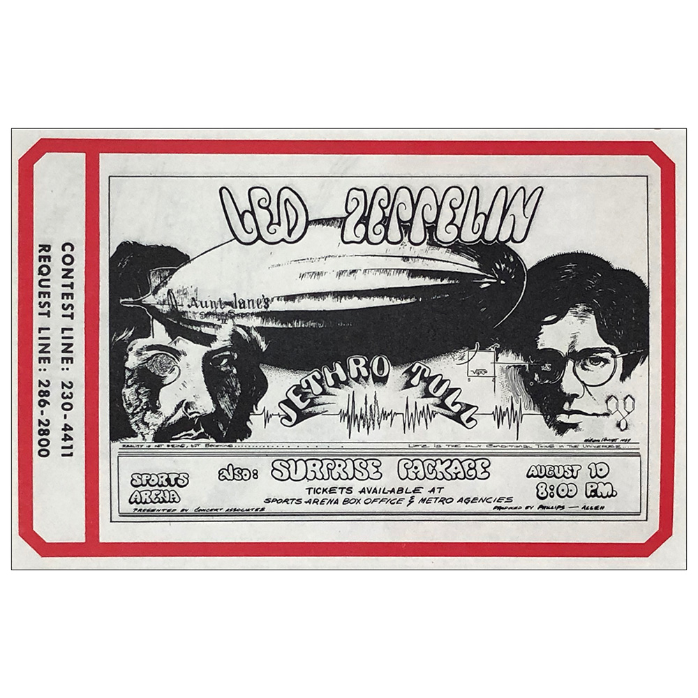 Concert Advertisement <br>1969.08.10 <br>San Diego, CA (Ad)