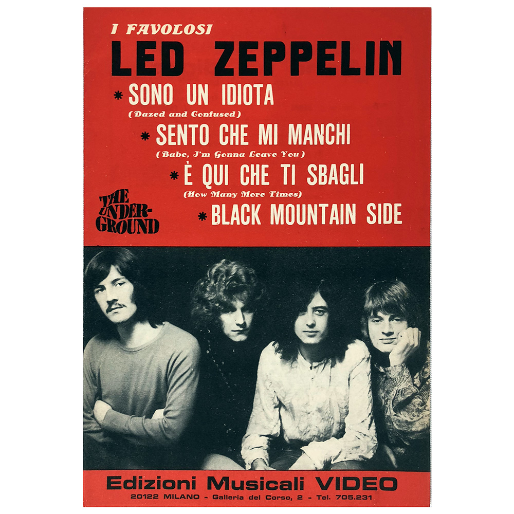 Sheet Music <br>Led Zeppelin, 4-songs (Italy)