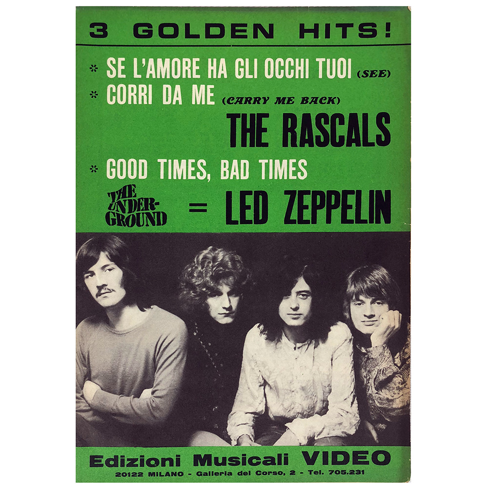 Sheet Music <br>Good Times, Bad Times (Italy)