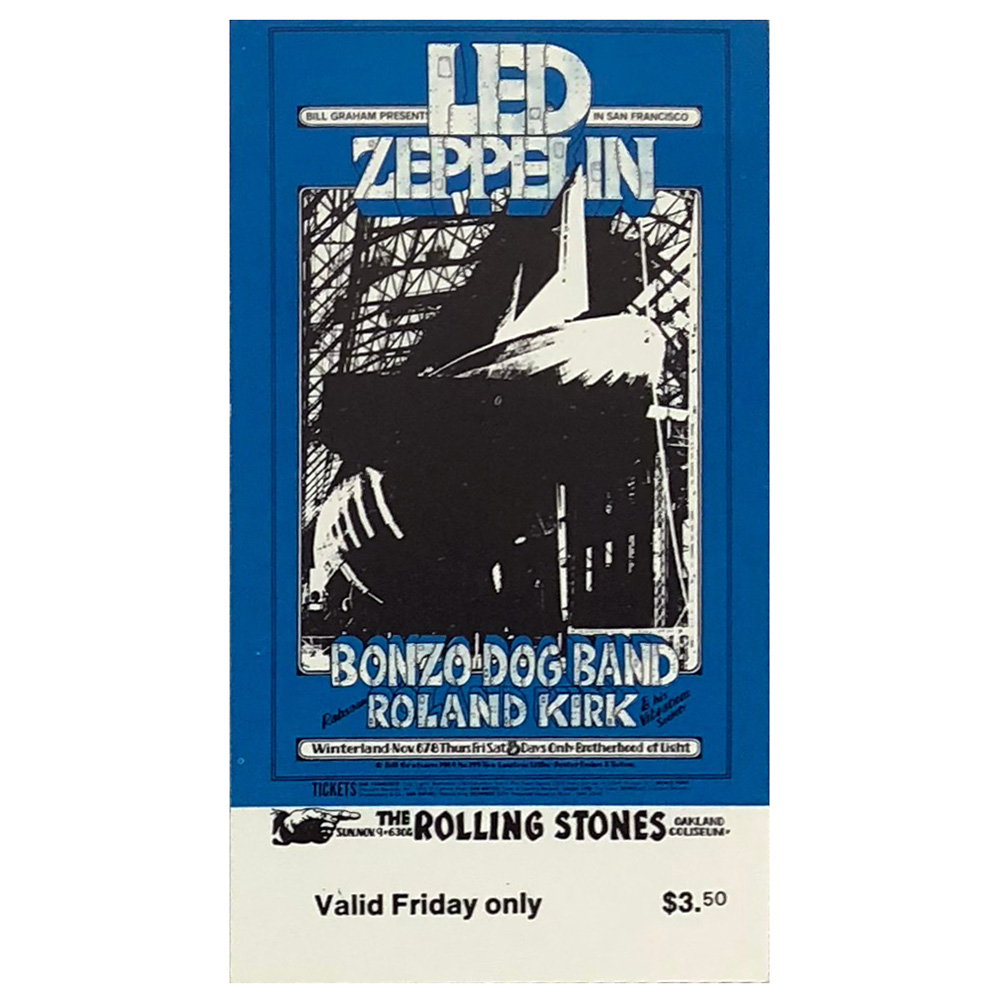 Concert Ticket <br>1969.11.08 <br>San Francisco, CA