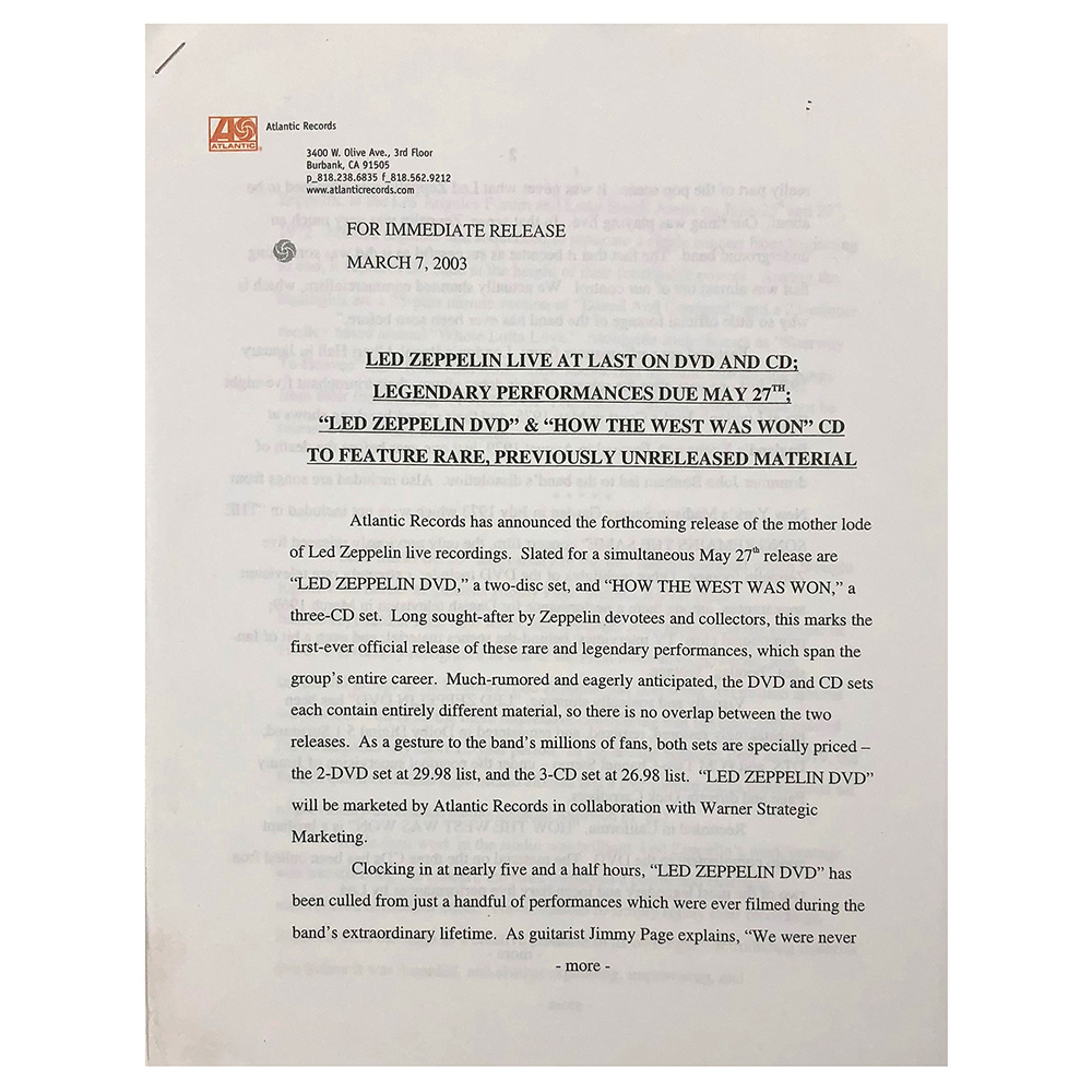 HTWWW/DVD <br>Press Release (USA)