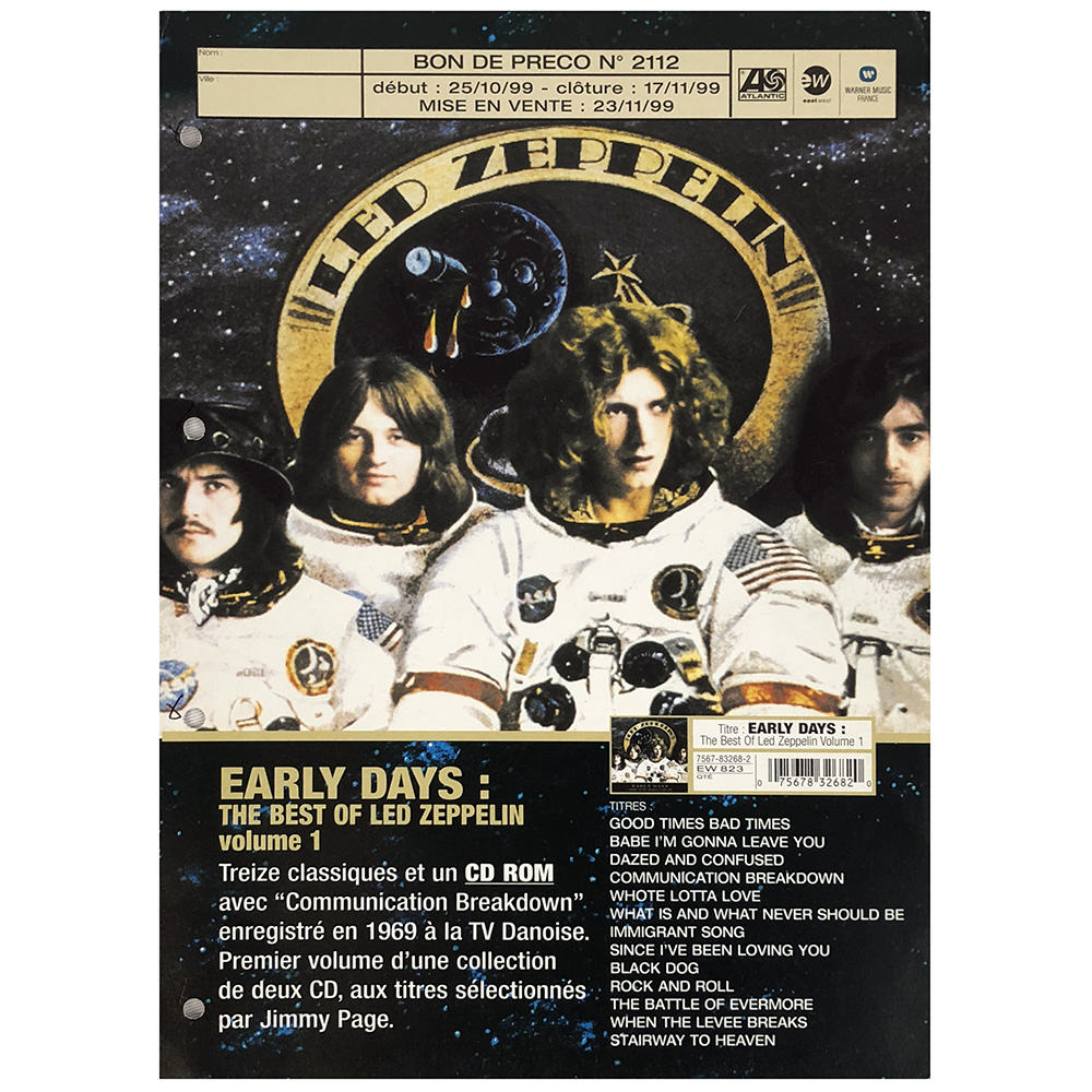 Early Days <br>Order Form (France)