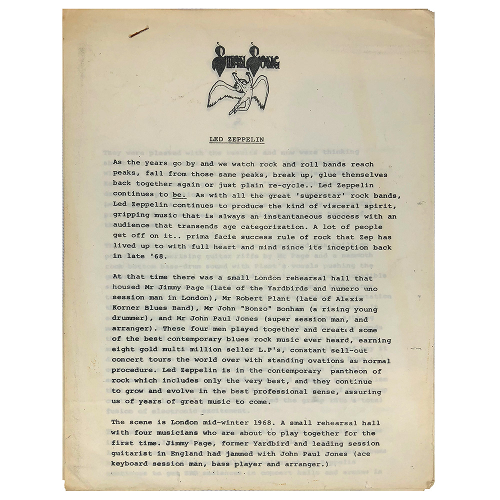 Press Release (1980) <br>Bio (USA)