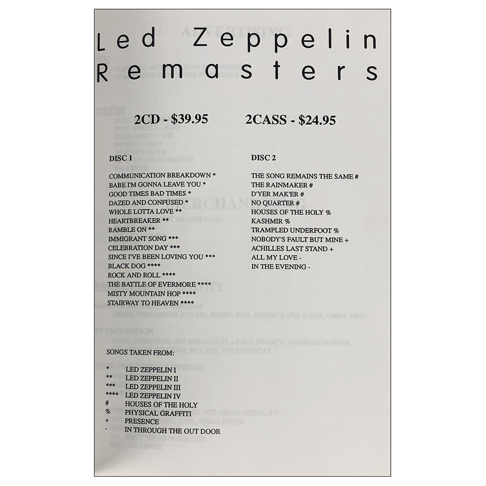 Remasters <br>Sales Brochure (USA) - Image 2