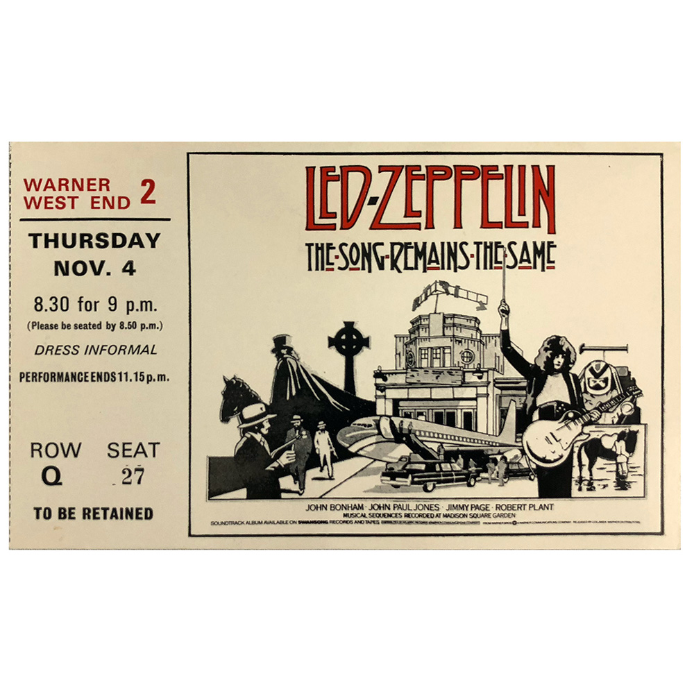 TSRTS (1976) <br>Premiere Ticket (UK)