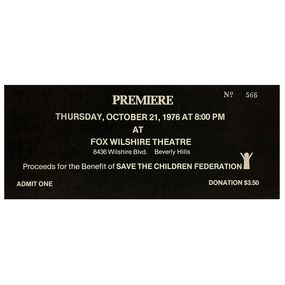 TSRTS (1976) <br>Premiere Ticket, Beverly Hills (USA) - Image 2