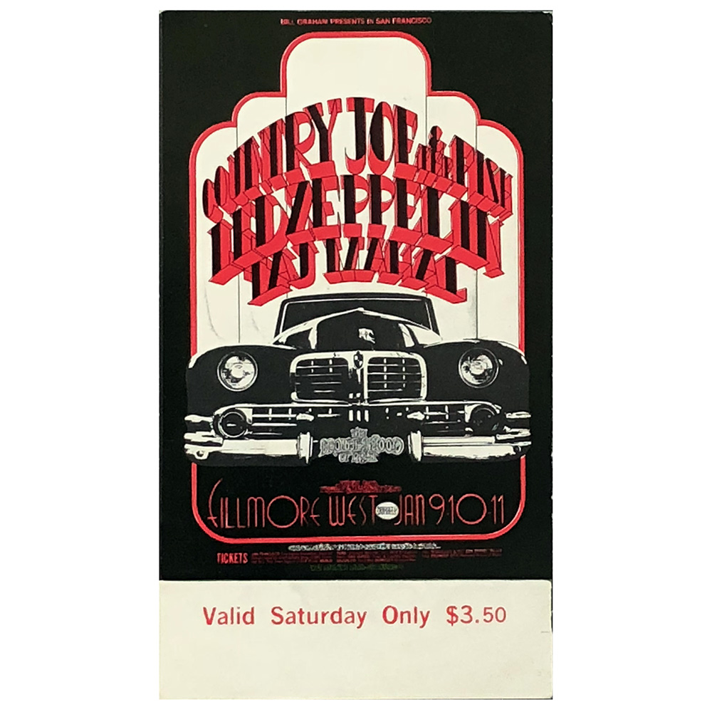 Concert Ticket <br>1969.01.11 <br>San Francisco, CA
