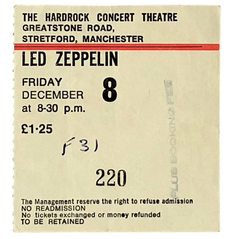 Concert Ticket <br>1972.12.08 <br>Manchester, UK