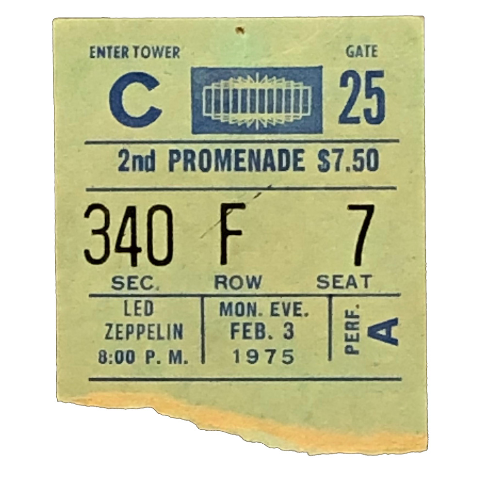 Concert Ticket <br>1975.02.03 <br>New York, NY