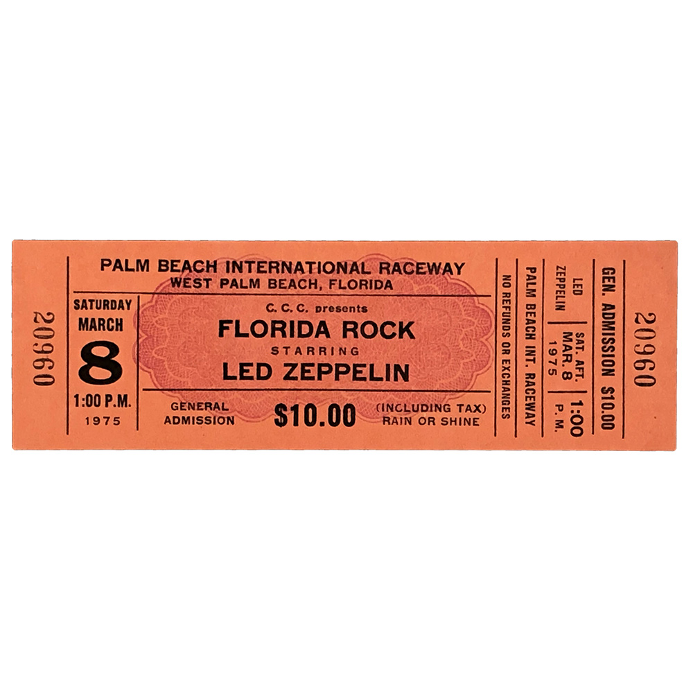 Concert Ticket <br>1975.03.08 <br>West Palm Beach, FL (canceled)