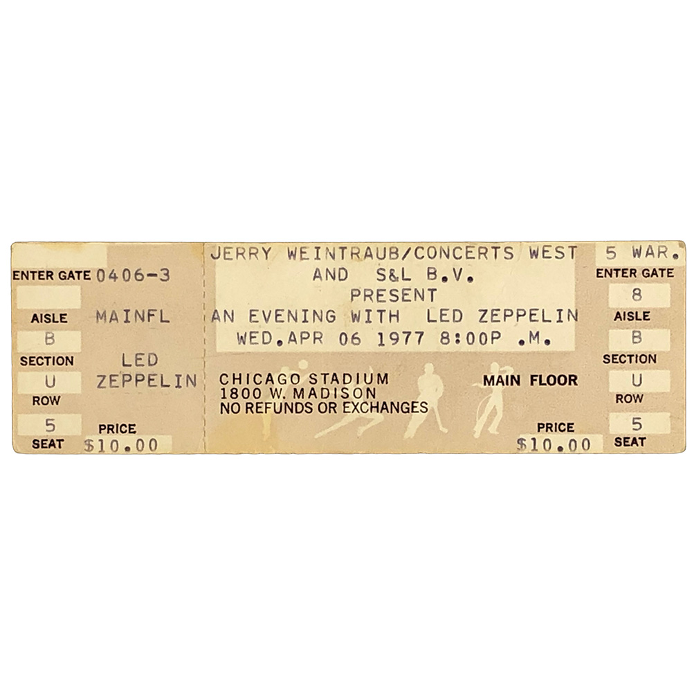 Concert Ticket <br>1977.04.06 <br>Chicago, IL