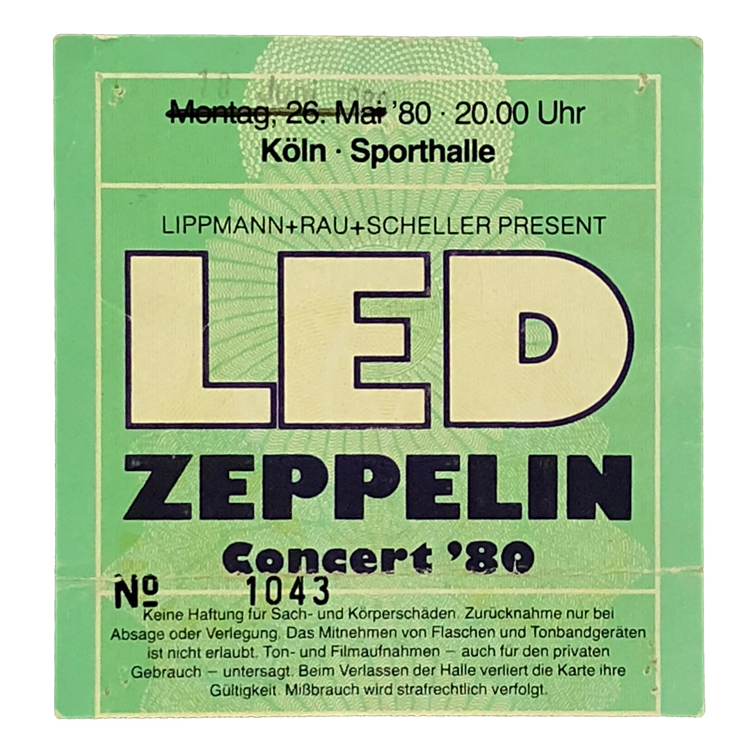Concert Ticket <br>1980.06.18 <br>Cologne, DE - Image 2
