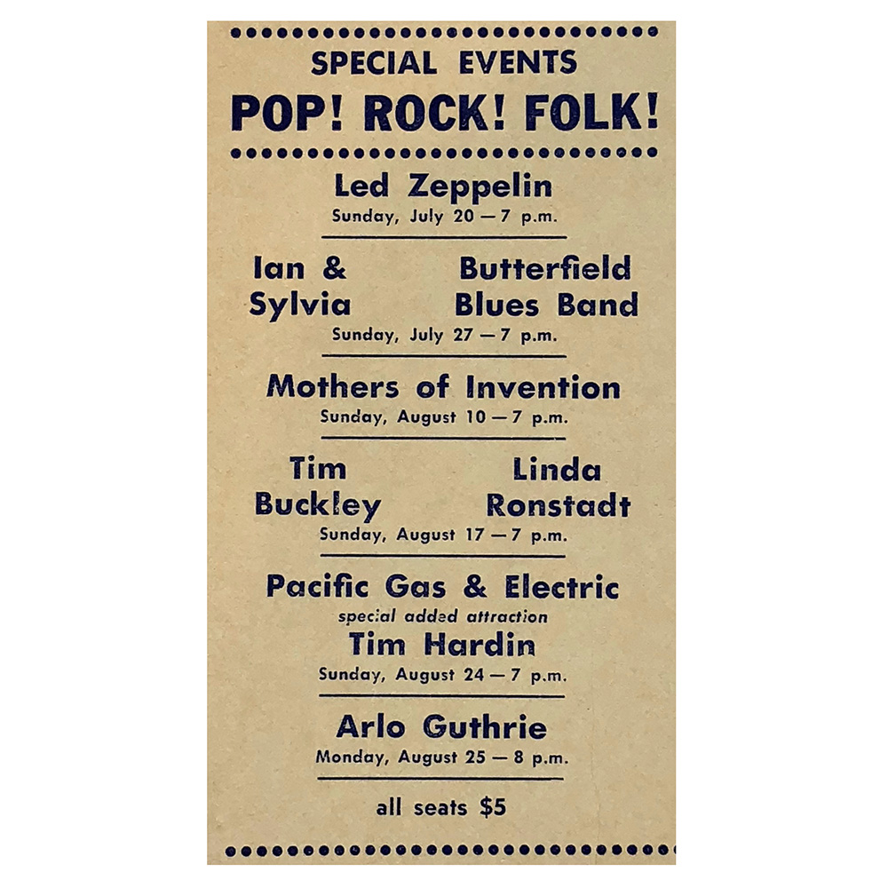 Concert Advertisement <br>1969.07.20 <br>Warrensville Heights, OH (Ad)