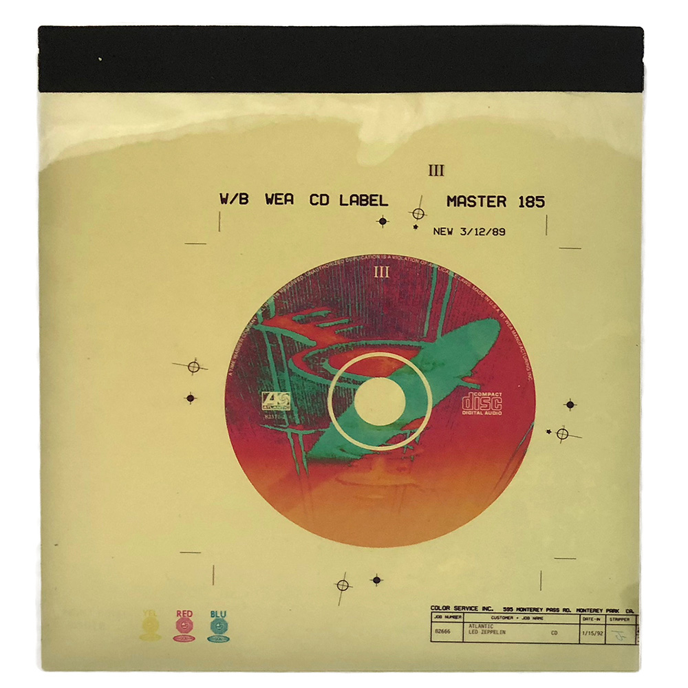 Remasters <br>Printer's Proof, CD Label (USA)