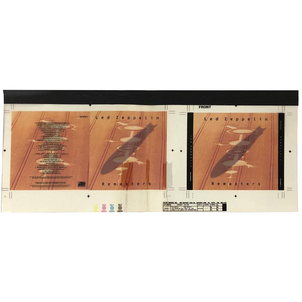 Remasters <br>Printer's Proof, Artwork (USA)