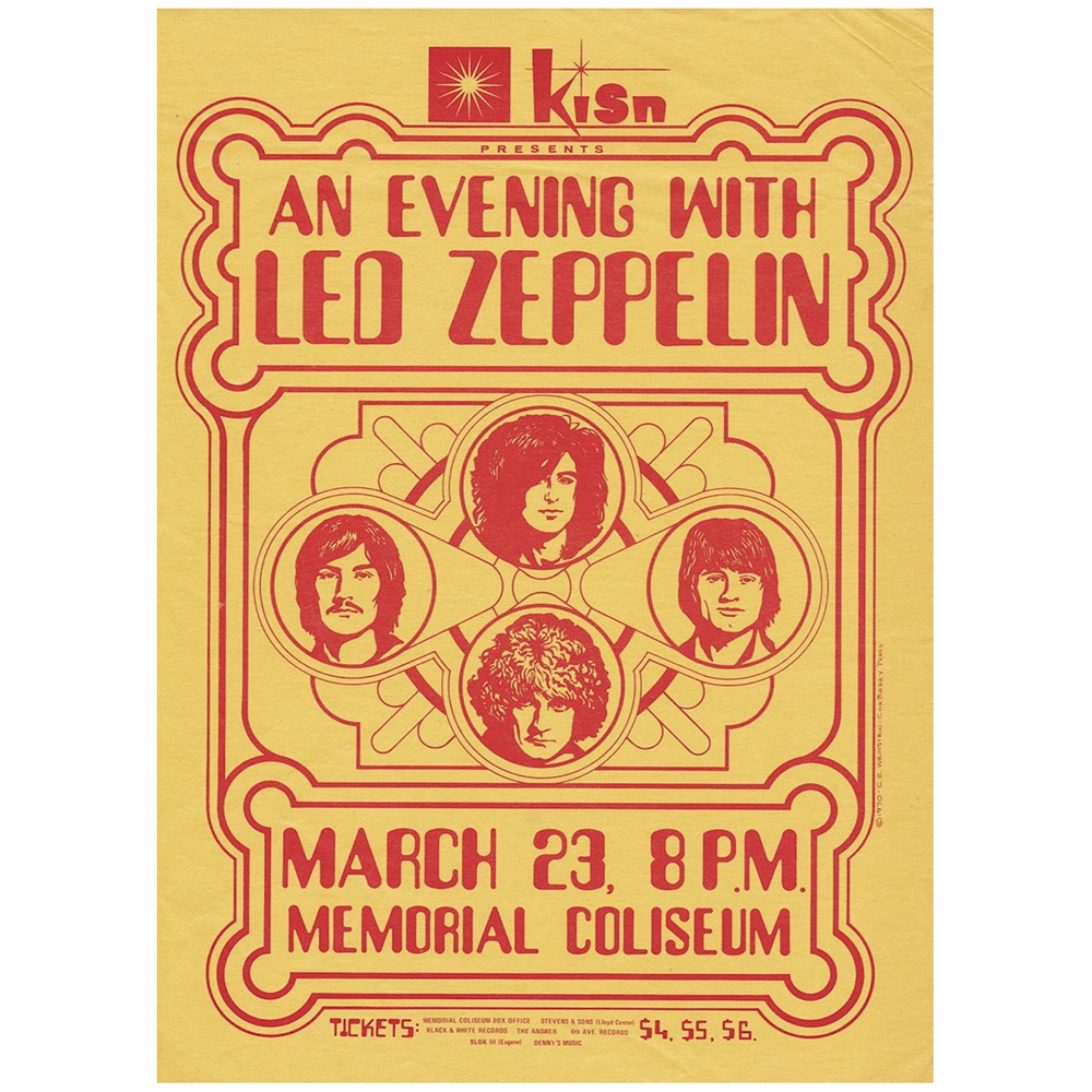 Concert Advertisement <br>1970.03.23 <br>Portland, OR (handbill)