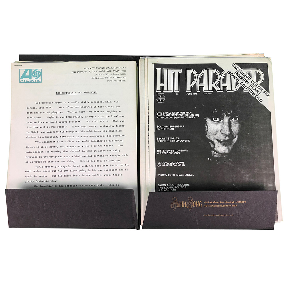 In Through The Out Door (1979) <br>Press Release Folder (UK) - Image 3