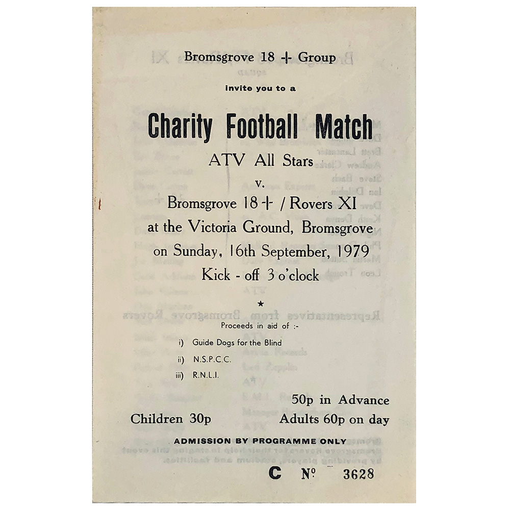 Charity Football Match (1979) <br>Program (UK)