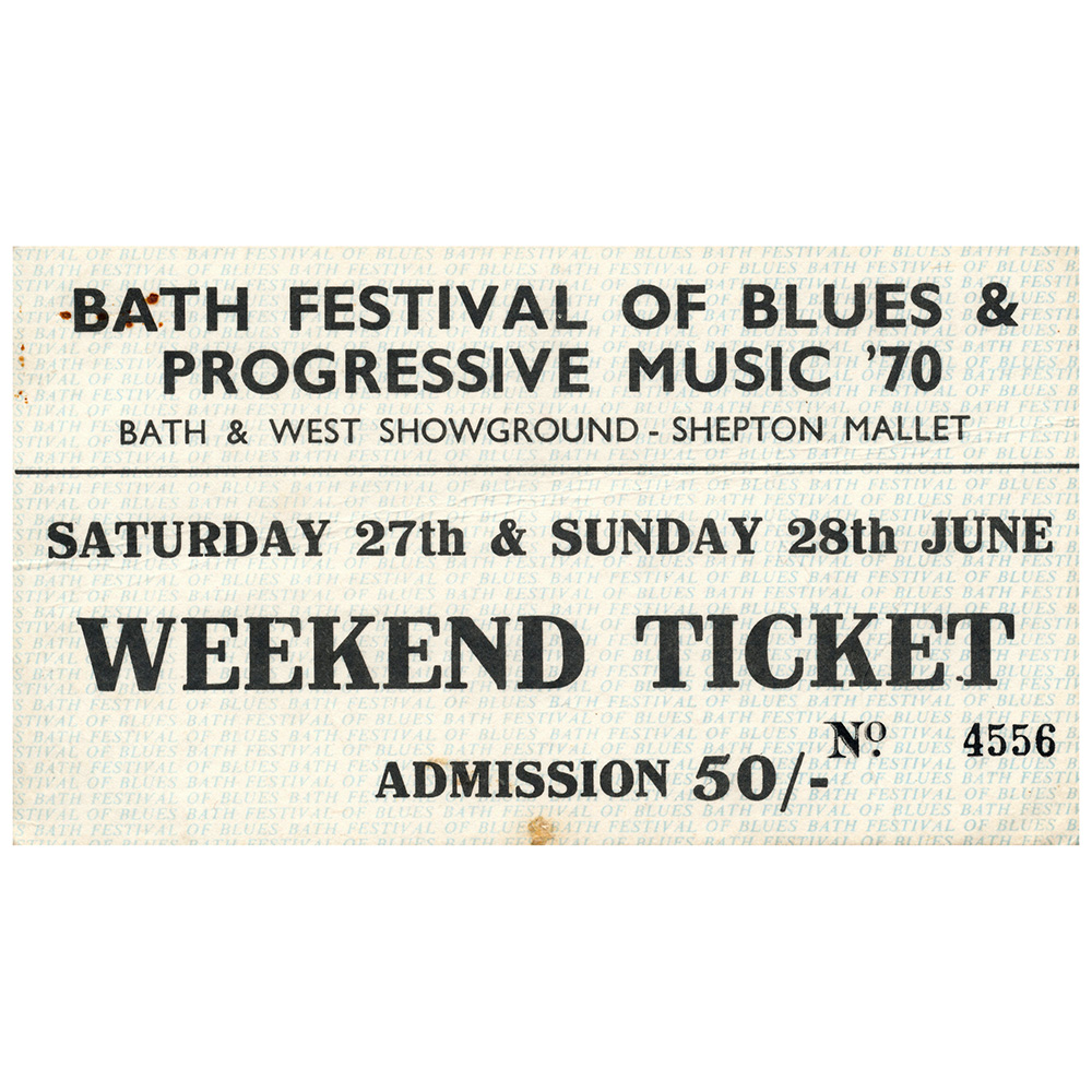 Concert Ticket <br>1970.06.28 <br>Shepton Mallet, UK