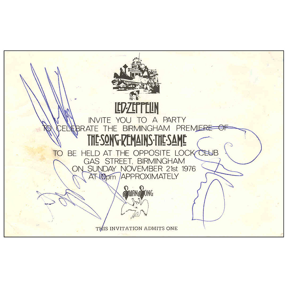 TSRTS (1976) <br>Premiere Invitation, Birmingham (UK)