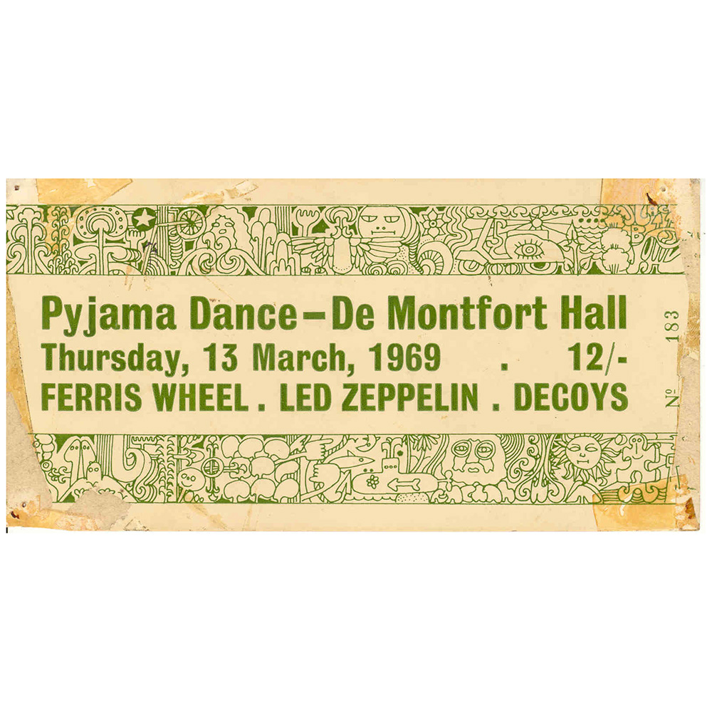 Concert Ticket <br>1969.03.13 <br>Leicester, UK