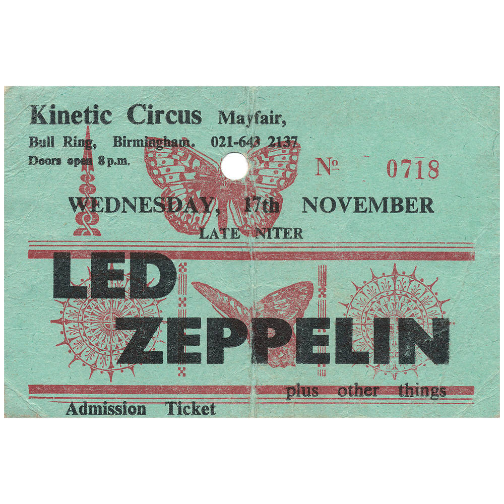 Concert Ticket <br>1971.11.17 <br>Birmingham, UK