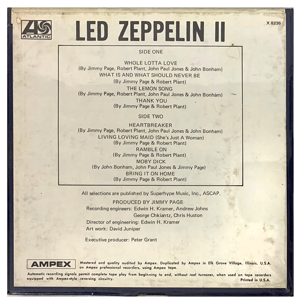 Reel-to-Reel <br>Led Zeppelin II <br>X8236 #1 (USA) - Image 2