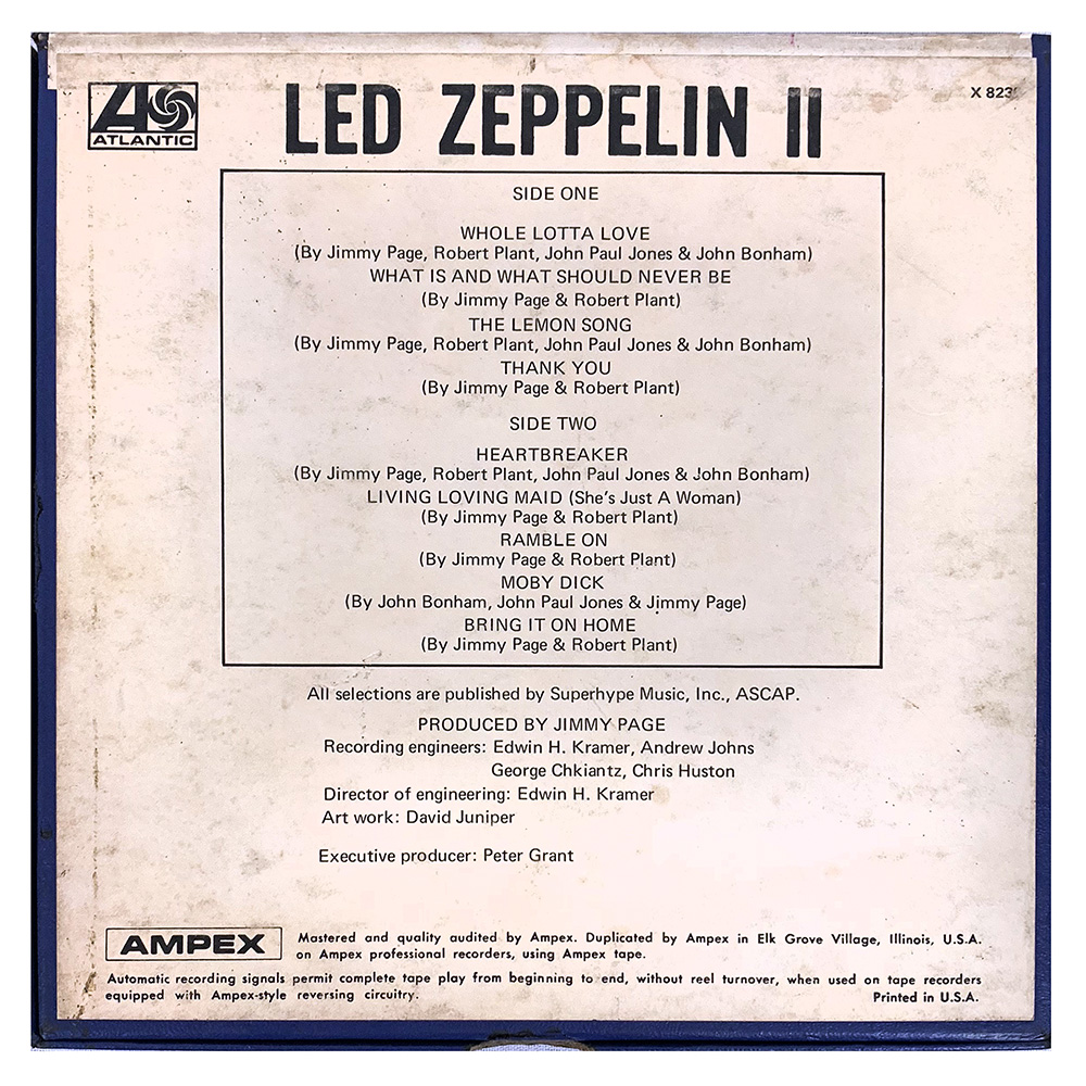 Reel-to-Reel <br>Led Zeppelin II <br>X8236 #2 (USA) - Image 3