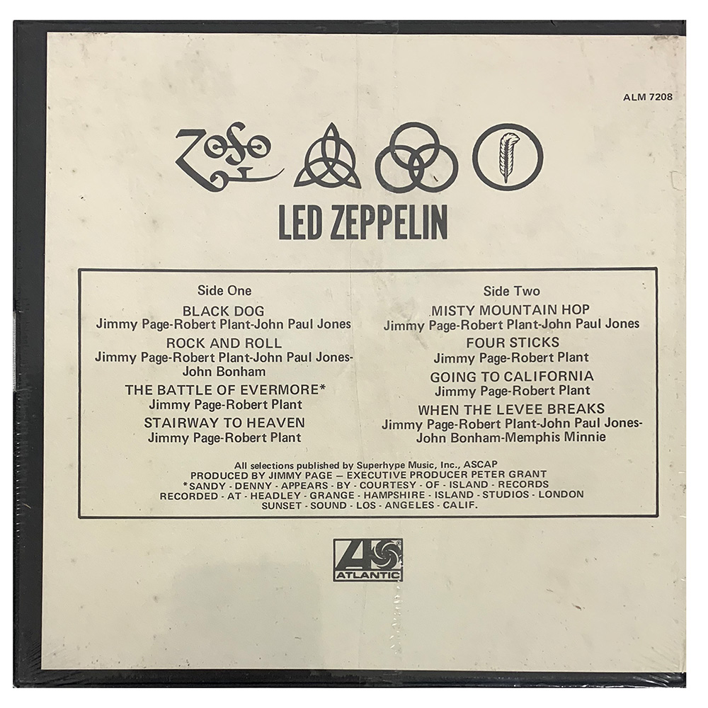 Reel-to-Reel <br>Led Zeppelin IV <br>ALM7208 (USA) - Image 2