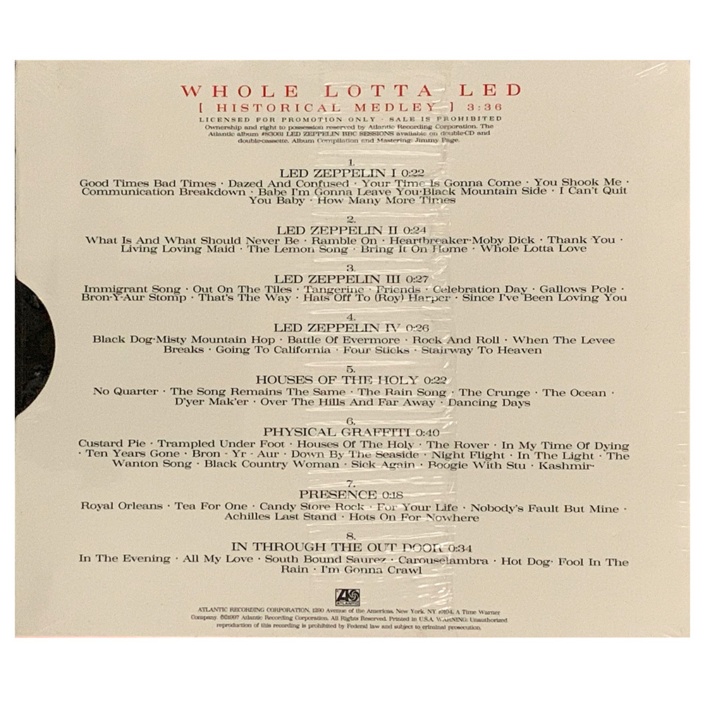 BBC Sessions <br>CD, Whole Lotta Led (Historical Medley) (USA) - Image 2