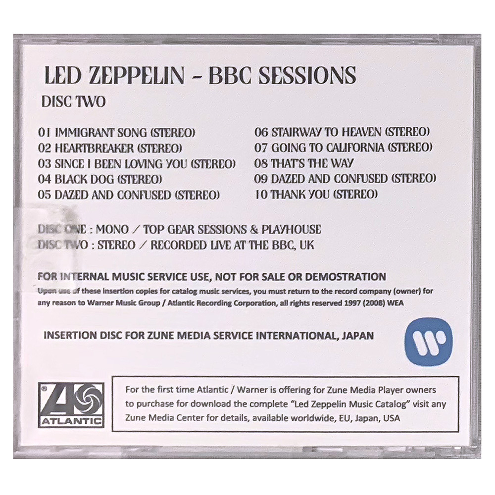 BBC Sessions <br>CD, Zune Online Services (Japan) - Image 6