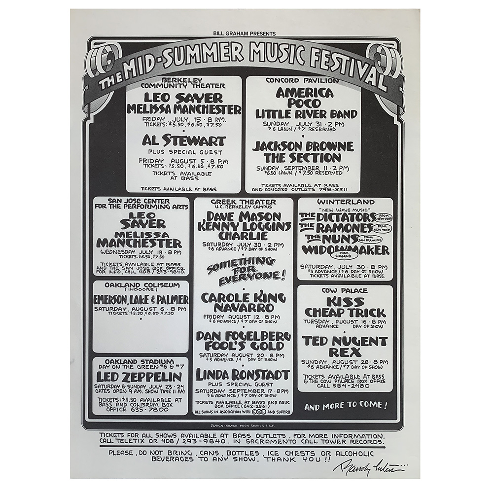 Concert Advertisement <br>1977.07.23 <br>Oakland, CA (Handbill)