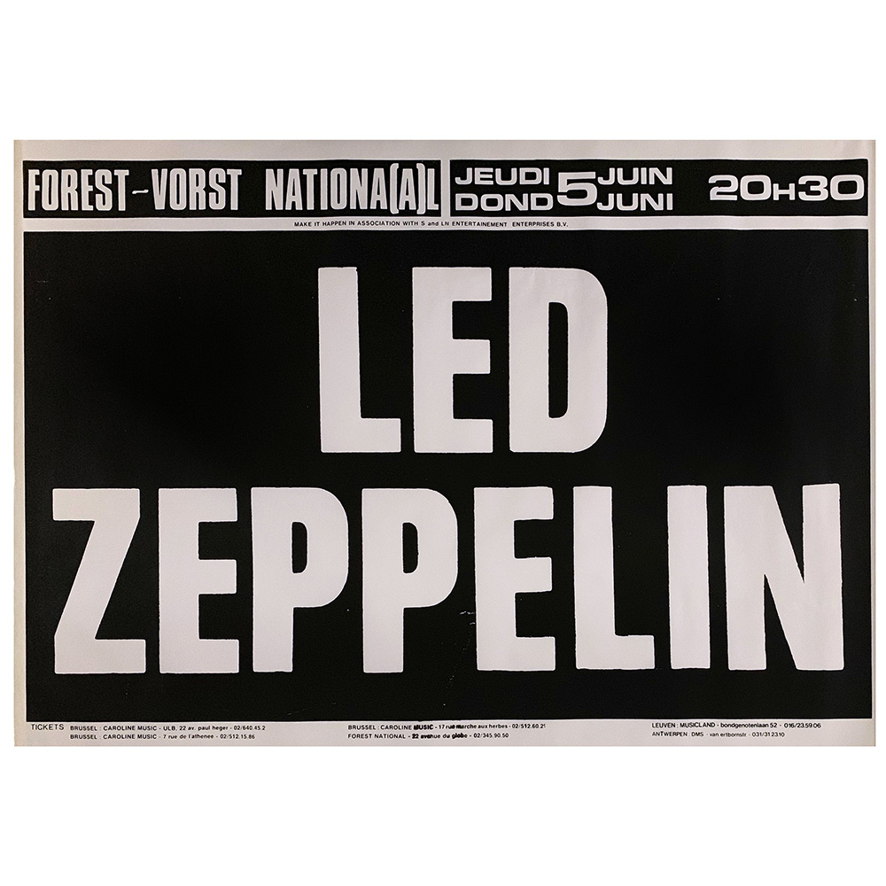 Concert Advertisement <br>1980.06.20 <br>Brussels, BE (Poster)