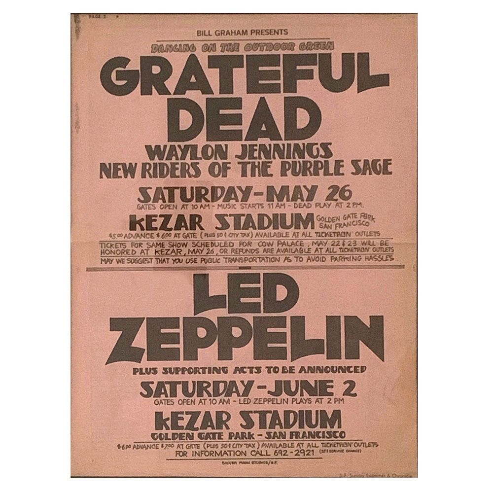 Concert Advertisement <br>1973.06.02 <br>San Francisco, CA (Ad)