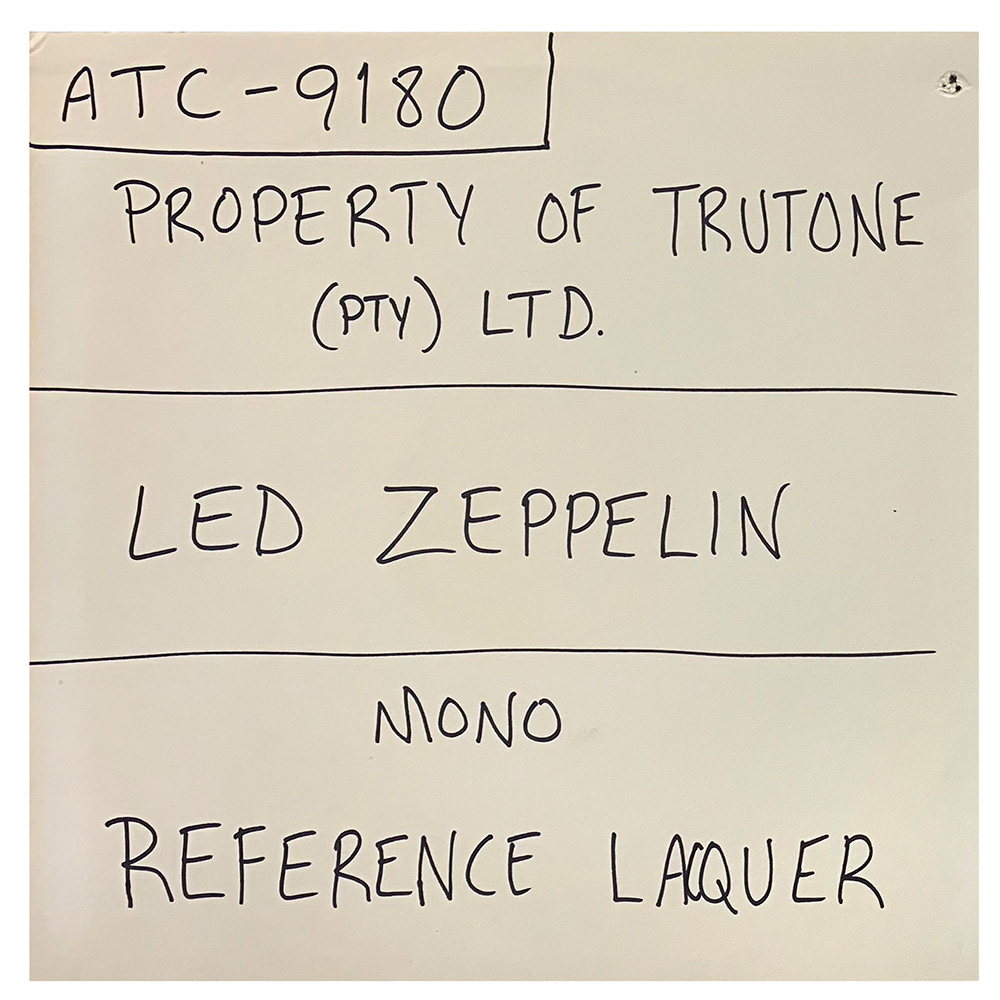 LP <br>Led Zeppelin <br>South Africa (ATC-9180) Acetate