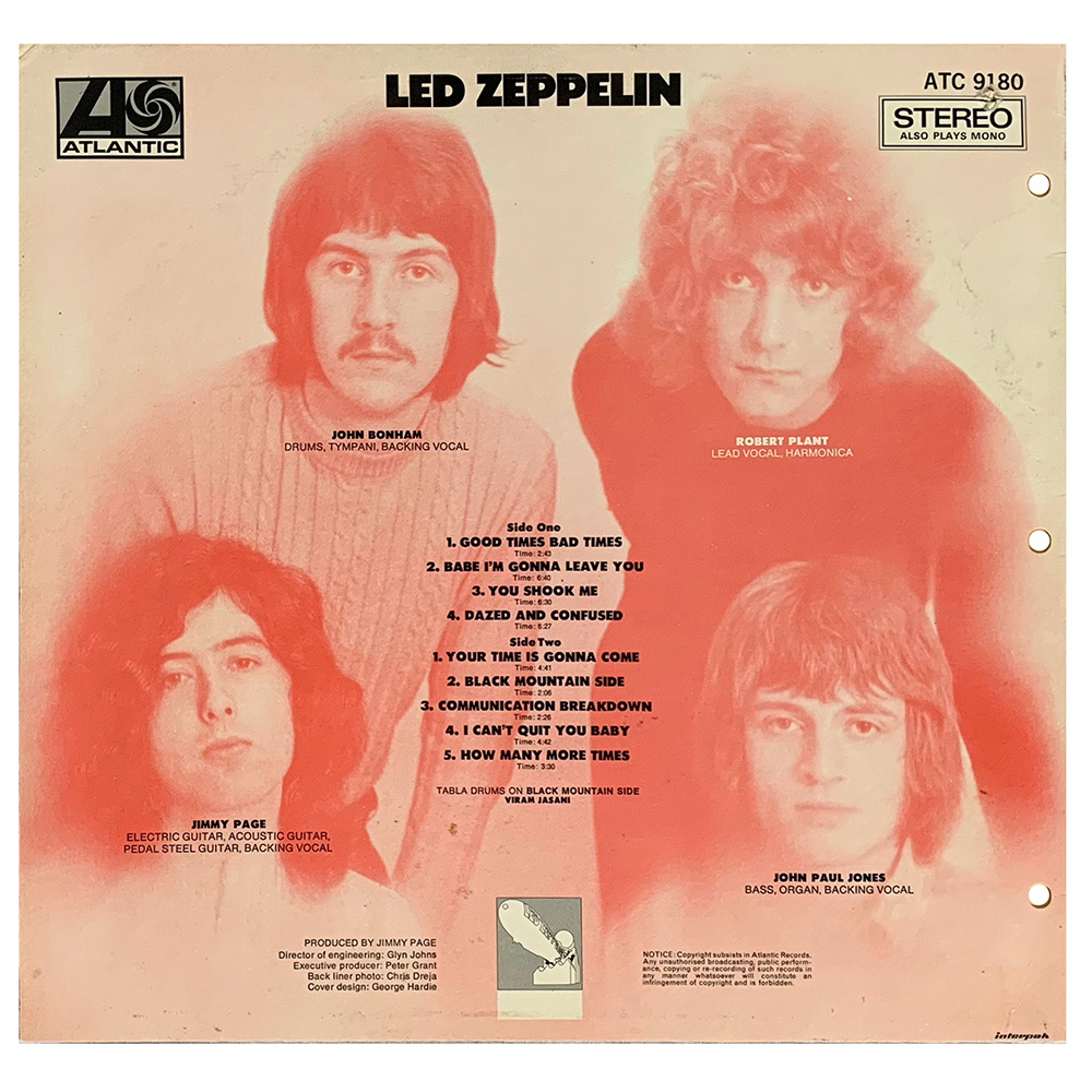 LP <br>Led Zeppelin <br>South Africa (ATC-9180) Acetate - Image 6