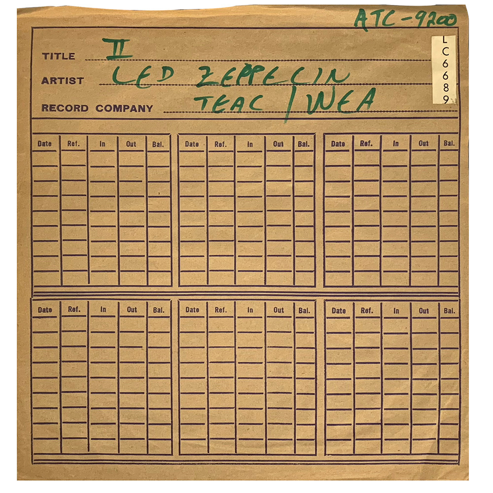 LP <br>Led Zeppelin II <br>South Africa, Acetate (ATC-9200)