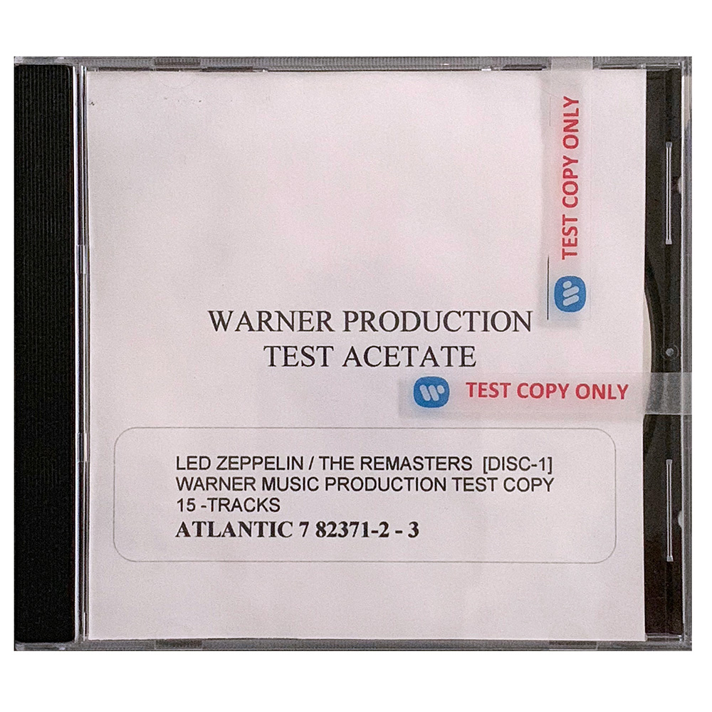 Remasters <br>CD, Test Acetate (USA)