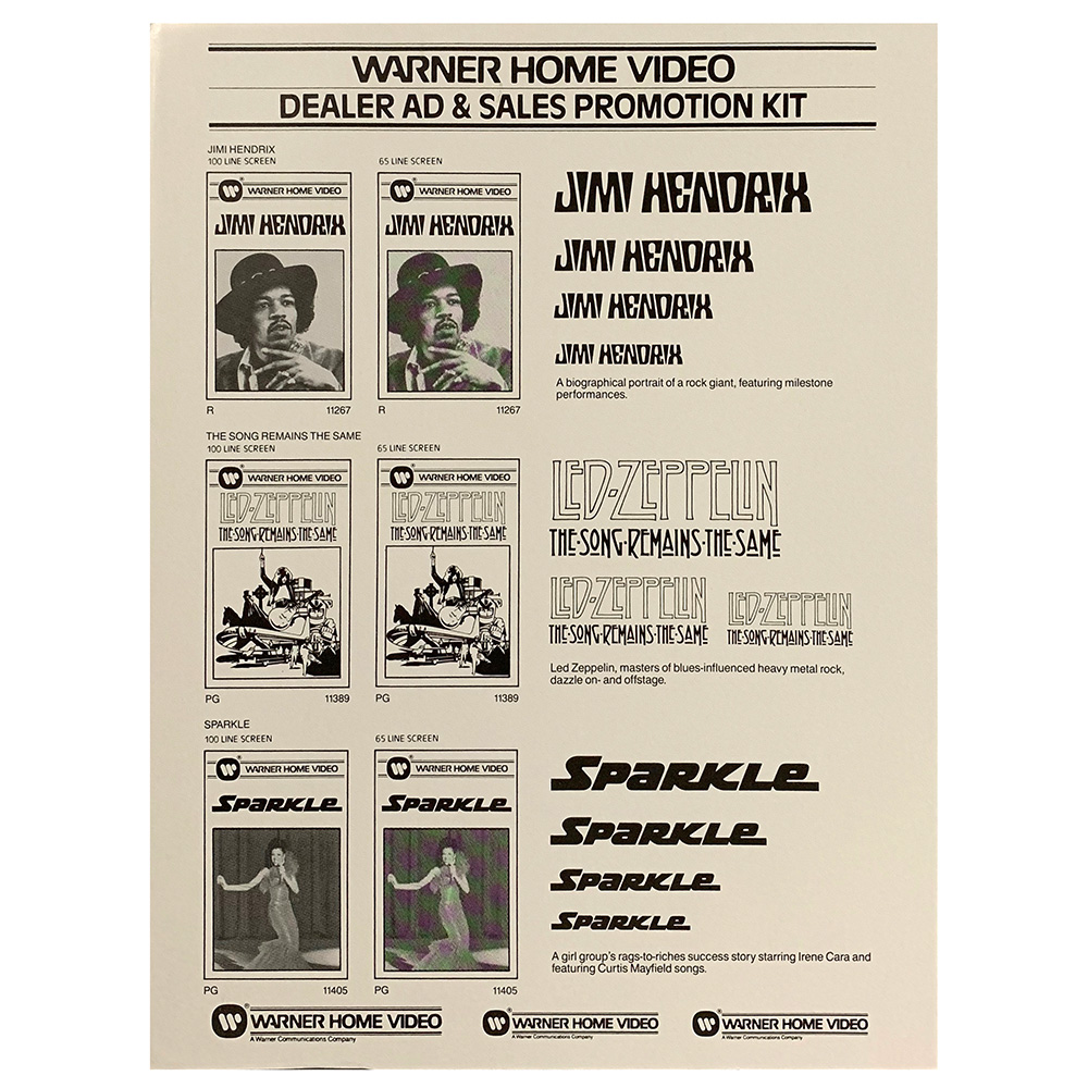 TSRTS (1984) <br>Advertisement Sheet, VHS (USA)