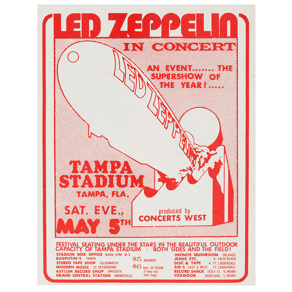 Concert Advertisement <br>1973.05.05 <br>Tampa, FL (Handbill)