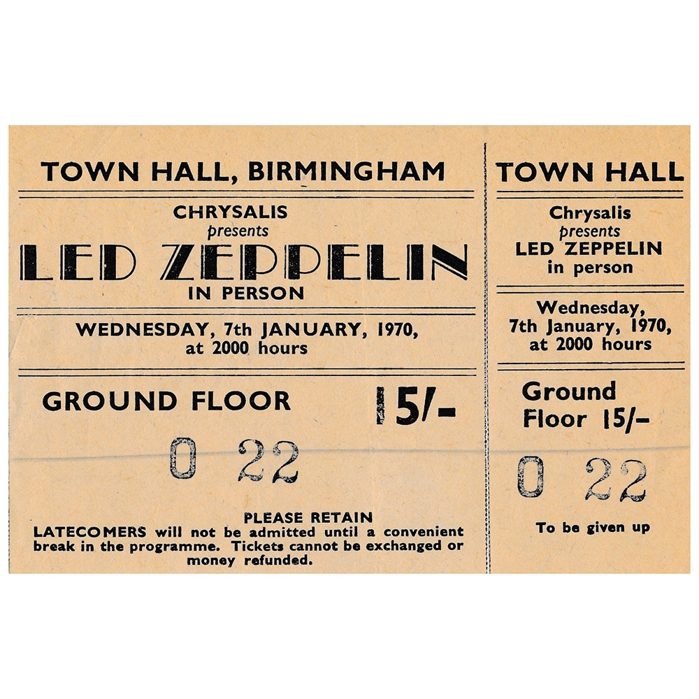 Concert Ticket <br>1970.01.07 <br>Birmingham, UK