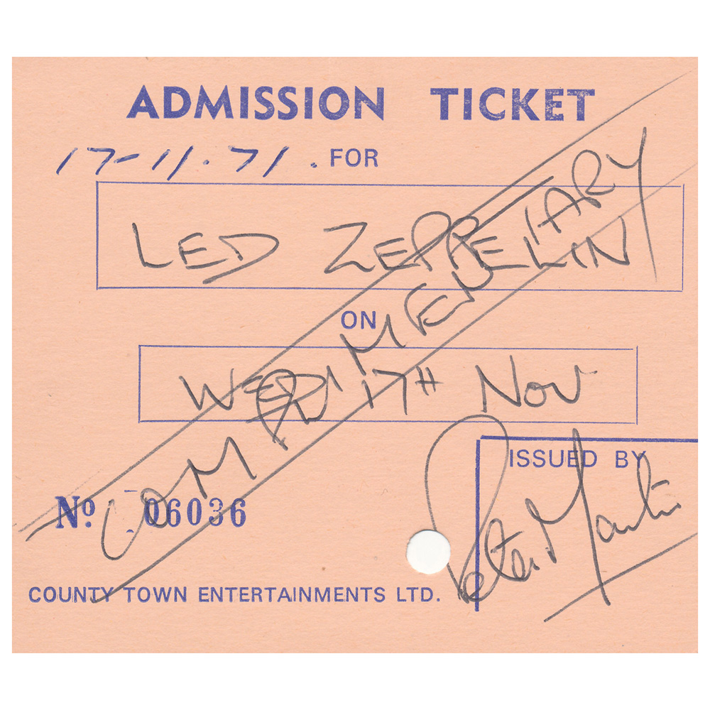 Concert Ticket <br>1971.11.17 <br>Birmingham, UK