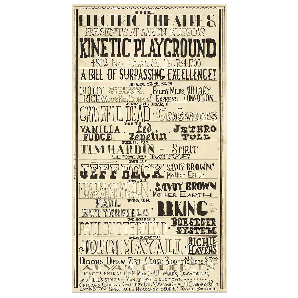 Concert Advertisement <br>1969.02.07 <br>Chicago, IL (Poster)