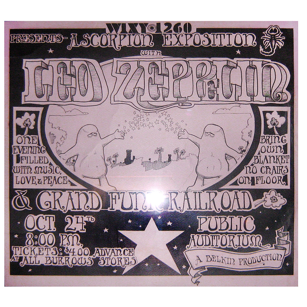 Concert Advertisement <br>1969.10.24 <br>Cleveland, OH (Poster)