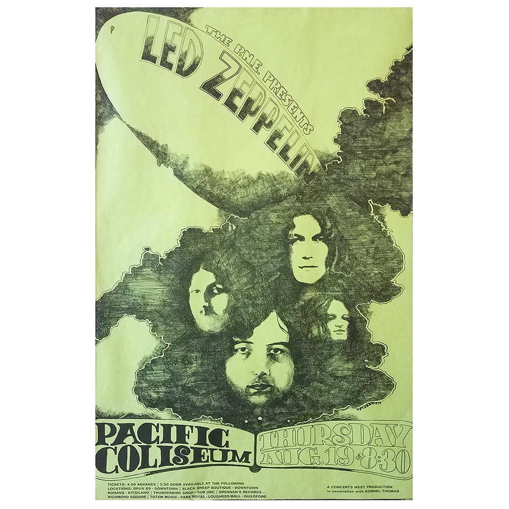 Concert Advertisement <br>1971.08.19 <br>Vancouver, Canada (Poster)